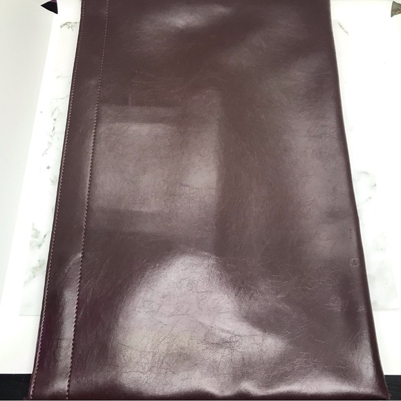 Vintage Burgundy Leather Document Case With Handles 11 X 17 in - Picture 4 of 16